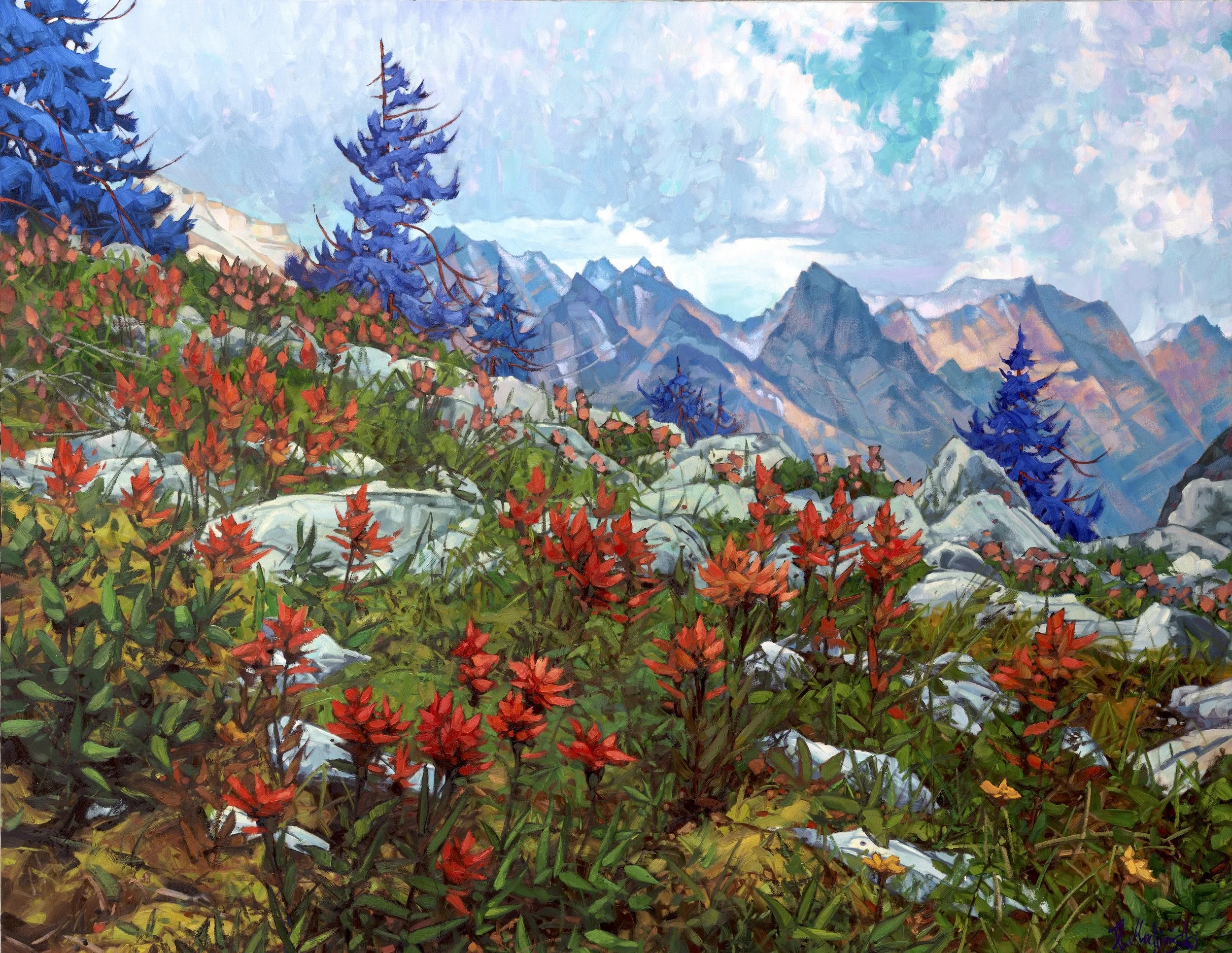 Canadian Rockies Original Landscape Paintings by Dominik Modlinski